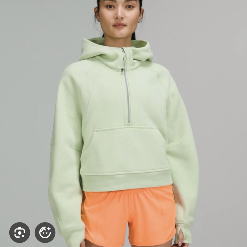 Lululemon Scuba Oversized 1/2 Zip Women's Creamy Mint Hoodie